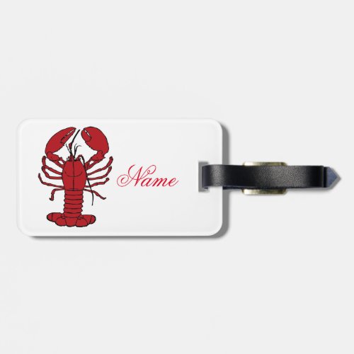 Red Maine Lobster Thunder_Cove Luggage Tag