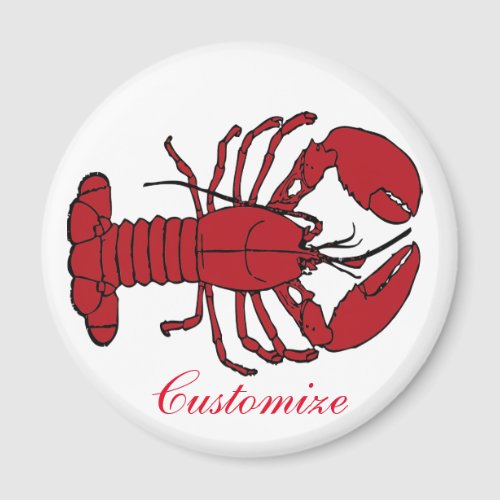 Red Maine Lobster Thunder_Cove Magnet