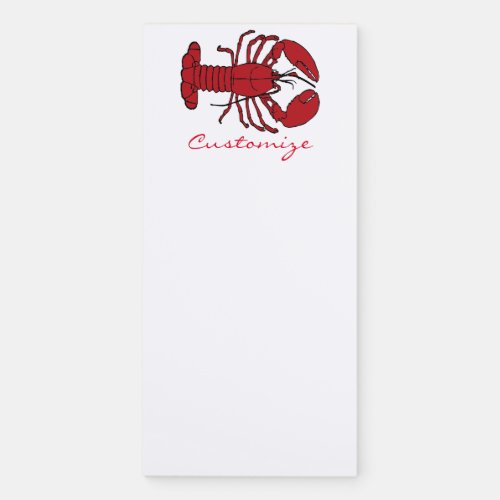 Red Maine Lobster Thunder_Cove Magnetic Notepad