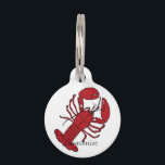 Red Maine Lobster Thunder_Cove Pet ID Tag<br><div class="desc">Red Maine lobster,  personalize by adding your name or message</div>