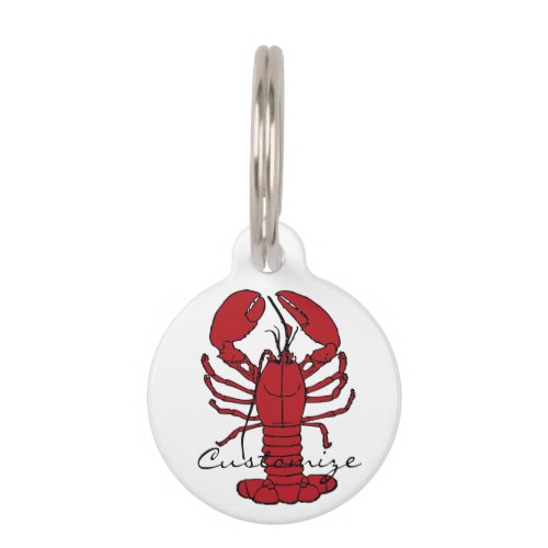Red Maine Lobster Thunder_Cove Pet ID Tag