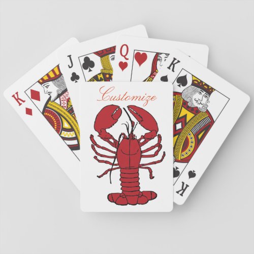 Red Maine Lobster Thunder_Cove Playing Cards