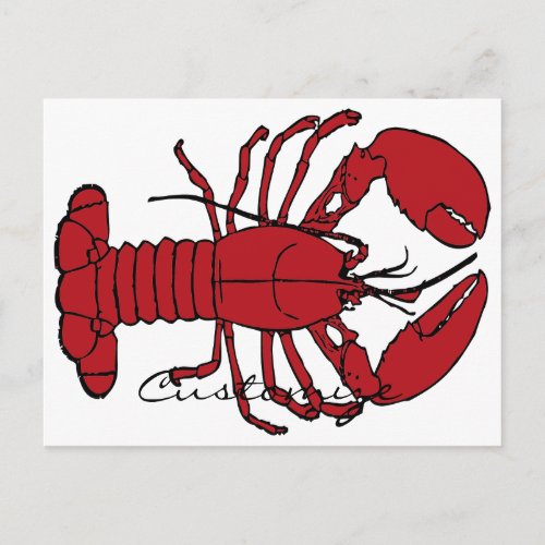 Red Maine Lobster Thunder_Cove Postcard