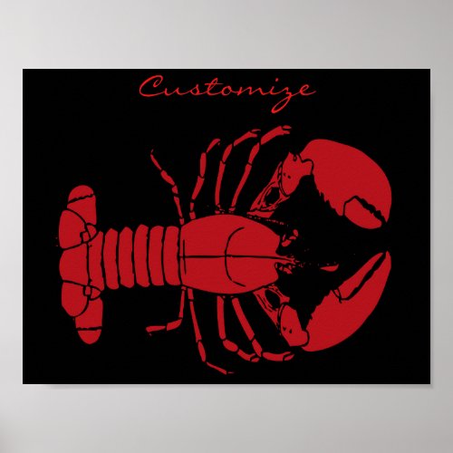 Red Maine Lobster Thunder_Cove Poster