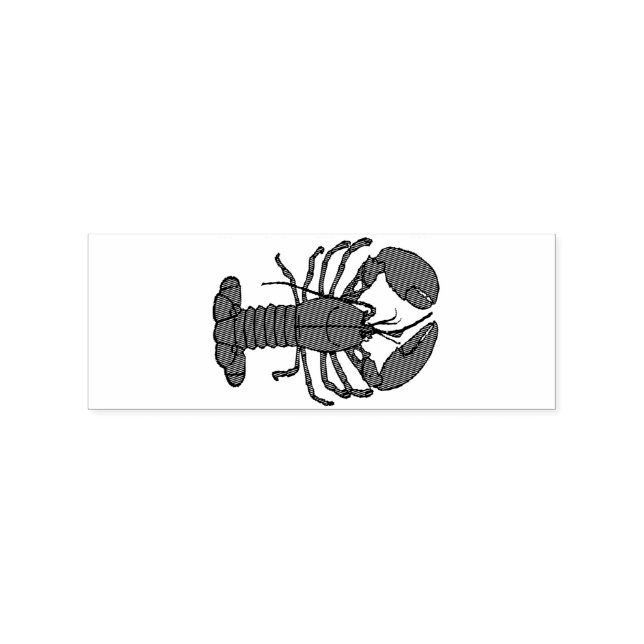 Red Maine Lobster Thunder_Cove Rubber Stamp (Imprint)