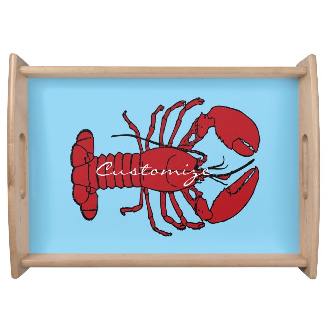 Red Maine Lobster Thunder_Cove Serving Tray (Front)