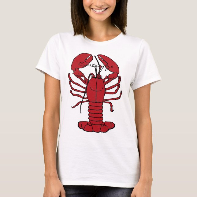 Red Maine Lobster Thunder_Cove T-Shirt (Front)