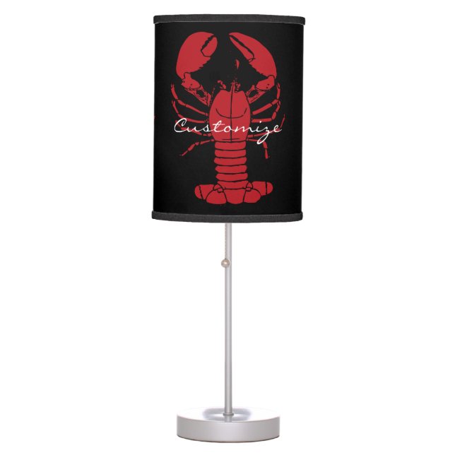 Red Maine Lobster Thunder_Cove Table Lamp (Front)