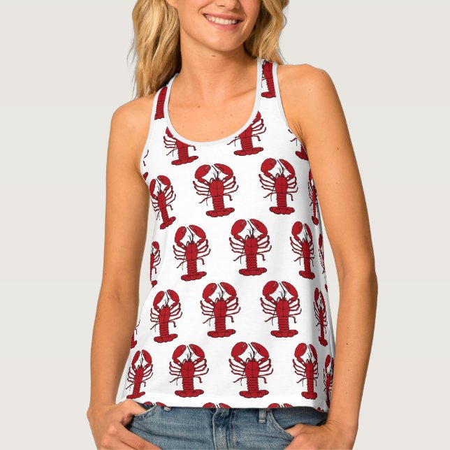 Red Maine Lobster Thunder_Cove Tank Top (Front)