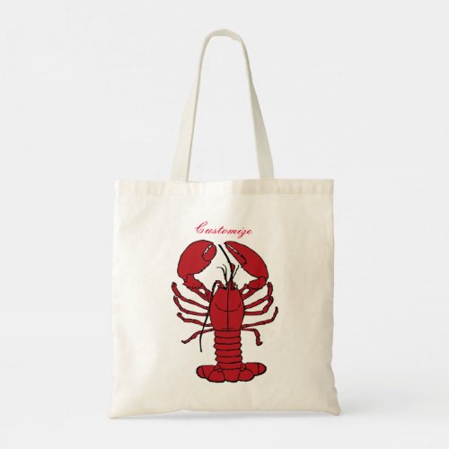 Red Maine Lobster Thunder_Cove Tote Bag