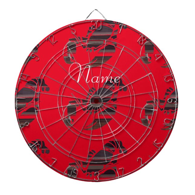 Red Maine Lobsters Thunder_Cove  Dart Board (Front)