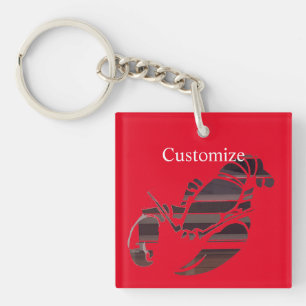 Red Maine Lobsters Thunder_Cove Keychain