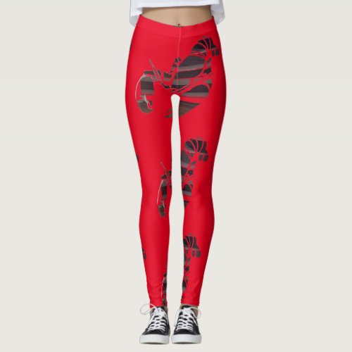 Red Maine Lobsters Thunder_Cove   Leggings