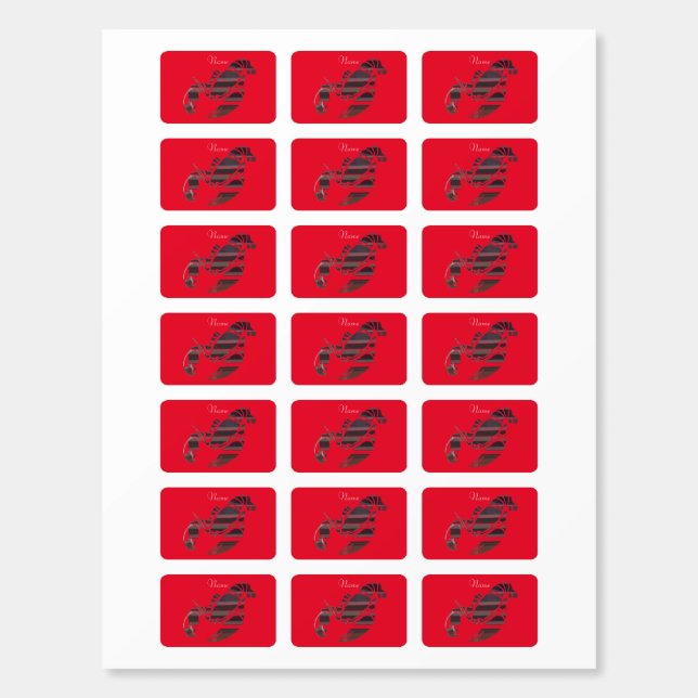Red Maine Lobsters Thunder_Cove  Matchboxes (Sticker Sheet)