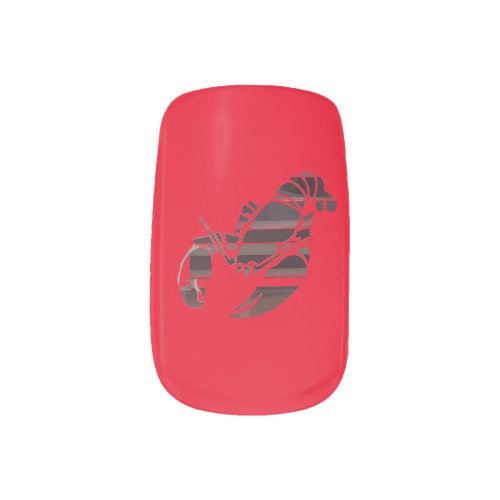Red Maine Lobsters Thunder_Cove  Minx Nail Art