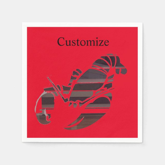 Red Maine Lobsters Thunder_Cove  Napkins (Front)