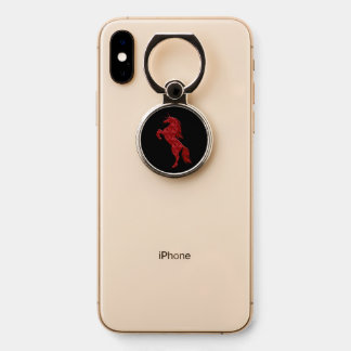 Red Majestic Magical Rearing Unicorn Phone Ring Stand