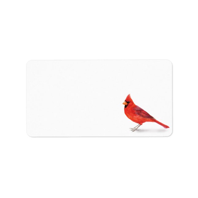 Red Male Cardinal Label (Front)