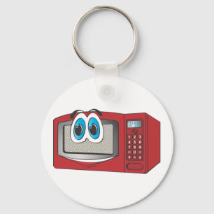 Red Male Microwave Cartoon Keychain