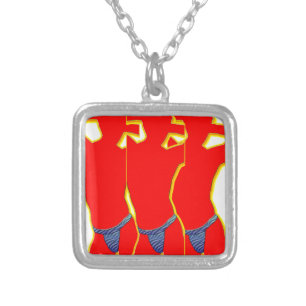 Red Man in Underwear Necklace