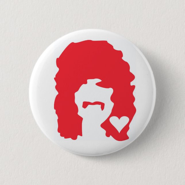 Red Man Love Pinback Button (Front)