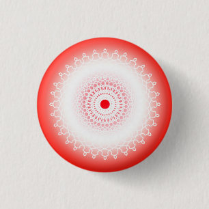 Red Mandala Button