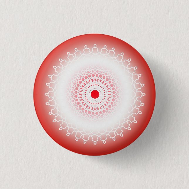 Red Mandala Button (Front)
