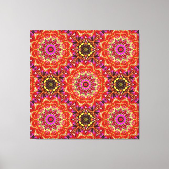 Red MANDALA  Canvas Print (Front)