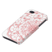 Red Mandala iphone 4 Matte Finish iPhone Case (Bottom)