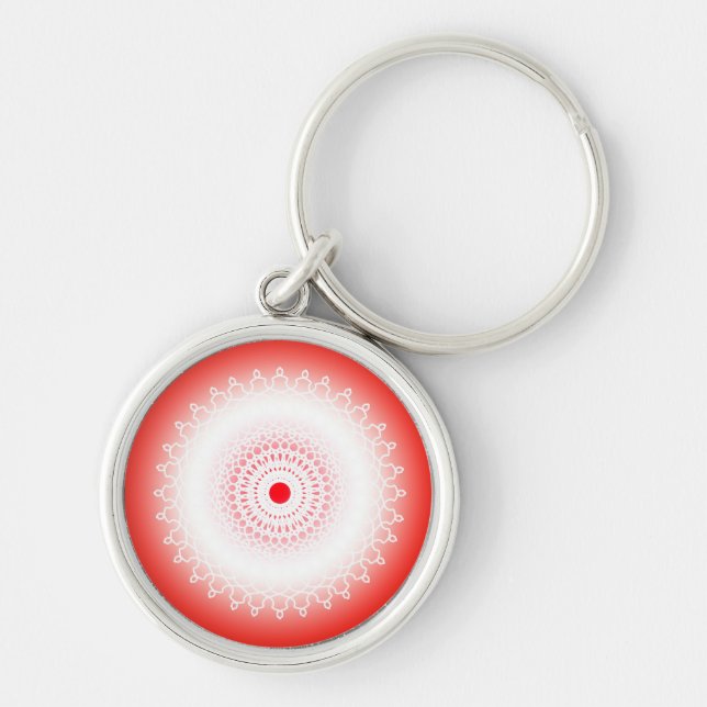 Red Mandala Keychain (Front)