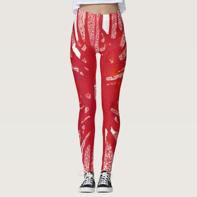 Red Mandala Leggings (Front)