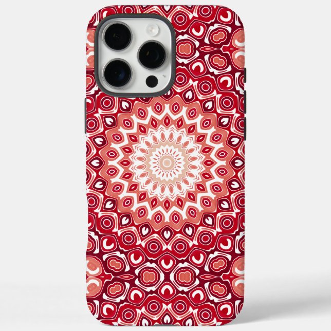 Red Mandala Pattern in Fiery Gradient Case-Mate iPhone Case (Back)