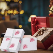Red Mandala Snowflake & Santa Sleigh Christmas
