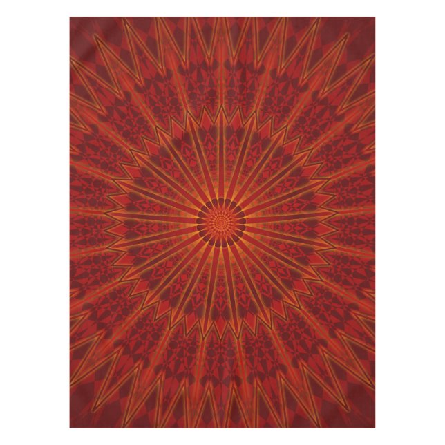 Red Mandala Tablecloth (Front)