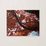 Red Maple Branches Autumn Colors Jigsaw Puzzle