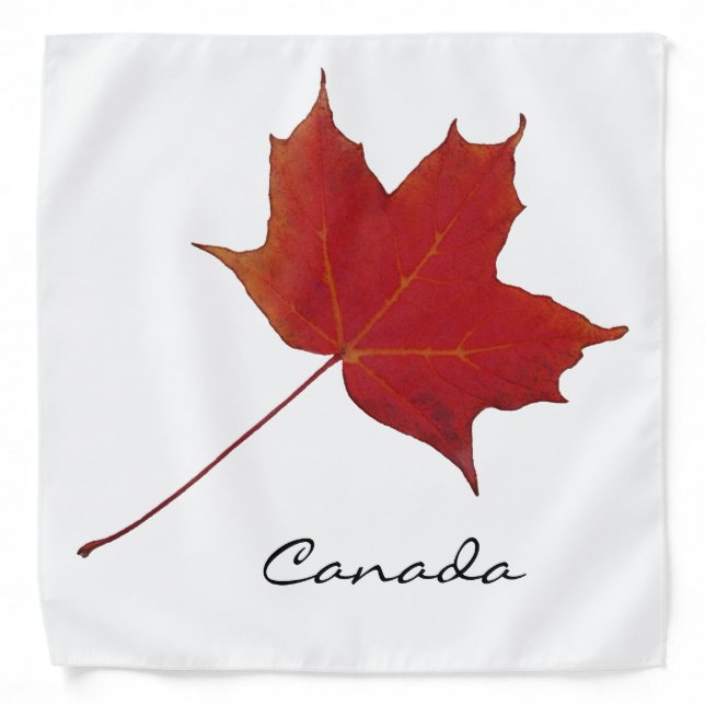 Red maple clandian leaf bandana (Front)