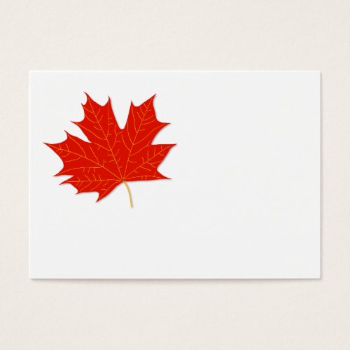 Red maple leaf business card templates