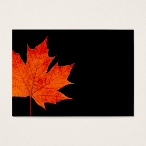 Red maple leaf business card template