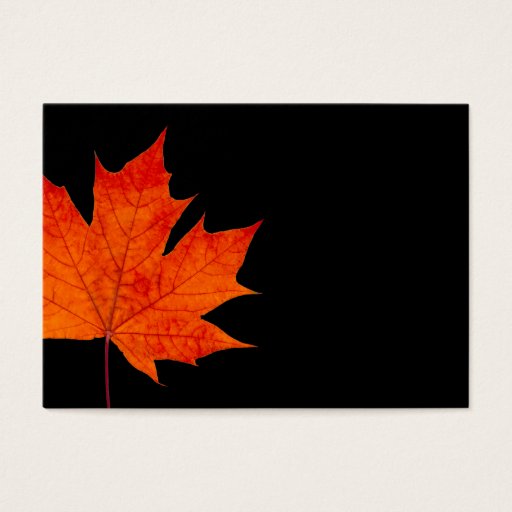 Customizable Red maple leaf business card template