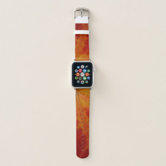 Red Maple Leaf Abstract Autumn Nature Photography Apple Watch Band