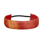 Red Maple Leaf Abstract Autumn Nature Photography Athletic Headband