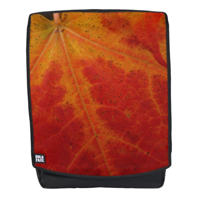 Red Maple Leaf Abstract Autumn Nature Photography Backpack (Front)