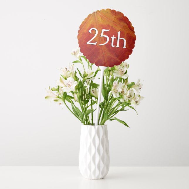 Red Maple Leaf Abstract Autumn Nature Photography Balloon (Vase)