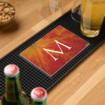 Red Maple Leaf Abstract Autumn Nature Photography Bar Mat