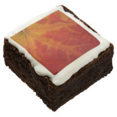 Red Maple Leaf Abstract Autumn Nature Photography Brownie (Angled)