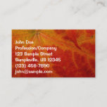 Red Maple Leaf Abstract Autumn Nature Photography Business Card