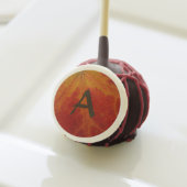 Red Maple Leaf Abstract Autumn Nature Photography Cake Pops (Front Insitu)