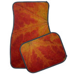 Red Maple Leaf Abstract Autumn Nature Photography Car Floor Mat