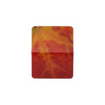 Red Maple Leaf Abstract Autumn Nature Photography Card Holder