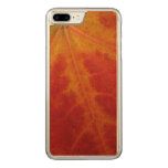 Red Maple Leaf Abstract Autumn Nature Photography Carved iPhone 8 Plus/7 Plus Case